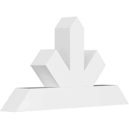 Ekena Millwork Saratoga Architectural Grade PVC Gable Bracket, 48"W x 26"H x 6"D x 6"F, 13/12 Pitch GBP048X26X0606SAR00